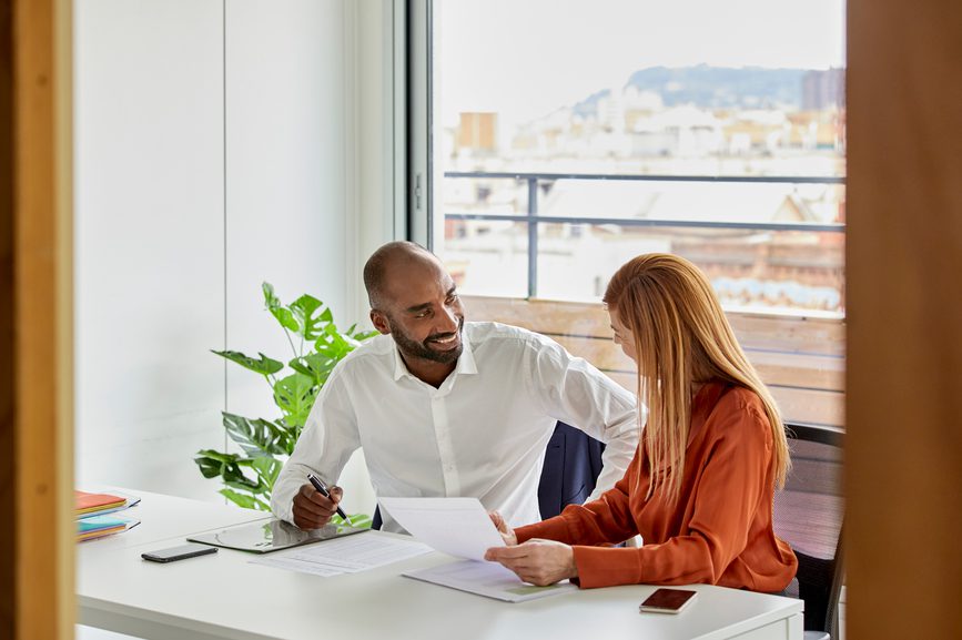 Two business partners meeting to discuss their tax practice